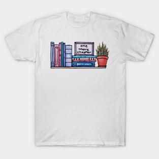 Watercolor Library Lovers Bookshelf one more chapter T-Shirt